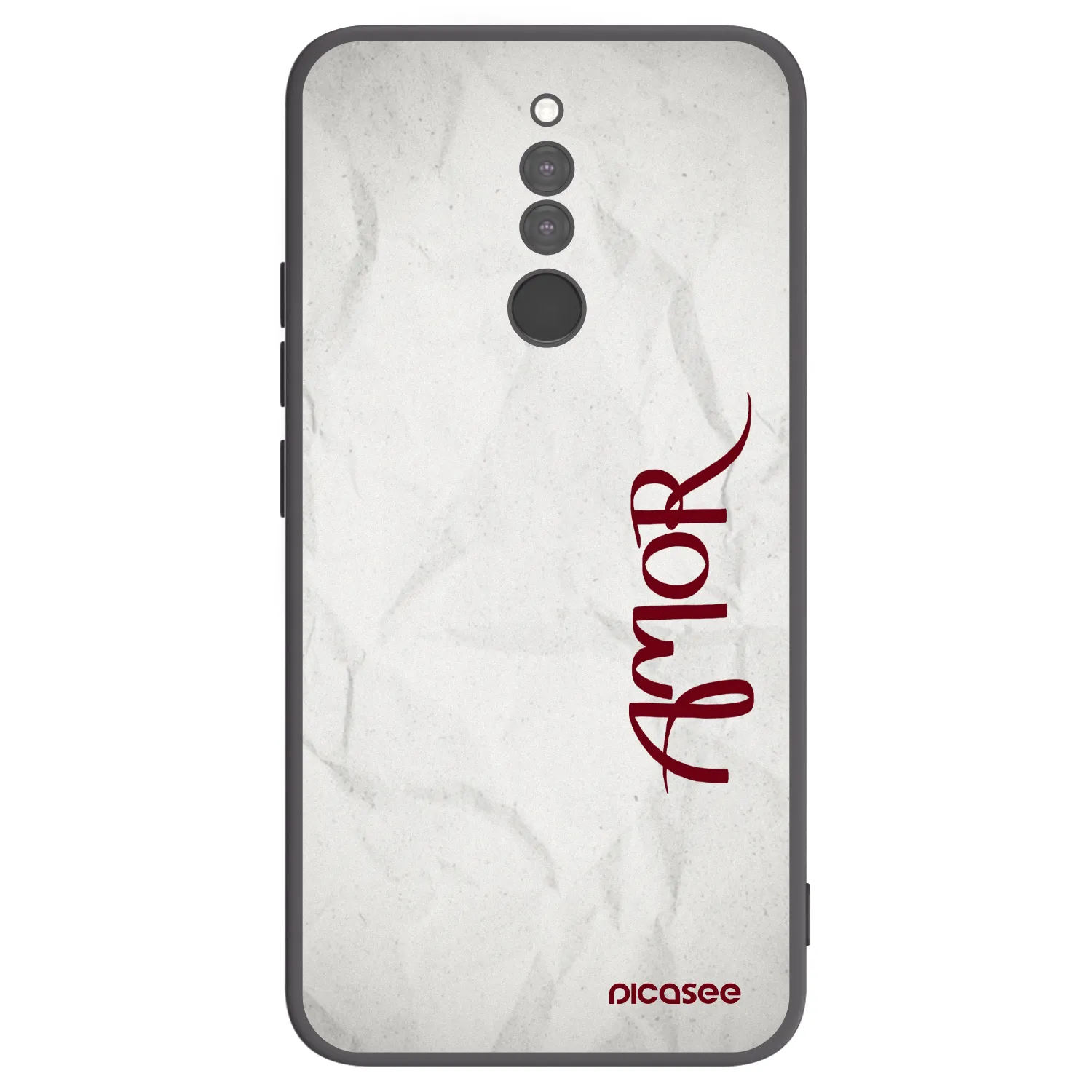 Picasee Xiaomi Redmi 8 Hülle - Schwarzes Silikon - Amor