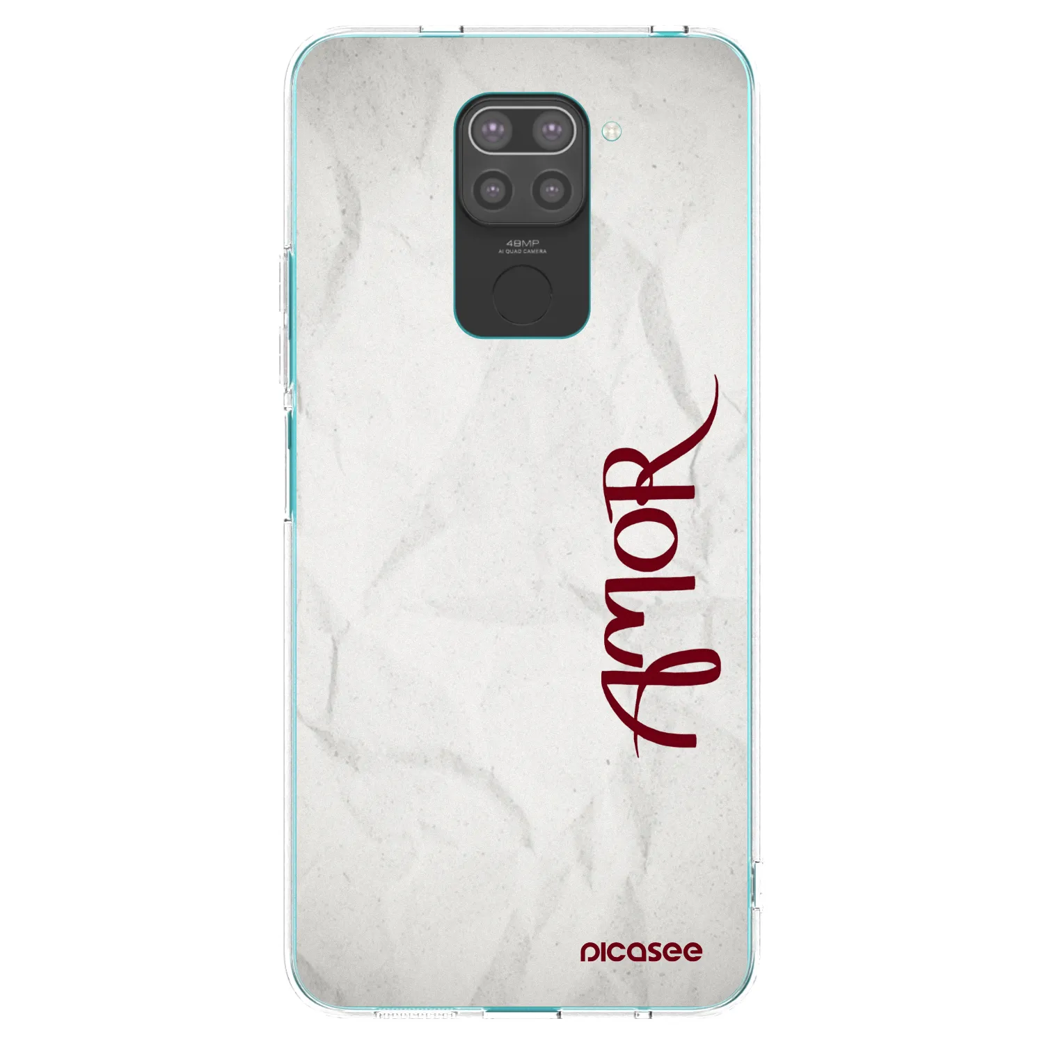 Picasee Xiaomi Redmi Note 9 Hülle - Schwarzes Silikon - Amor