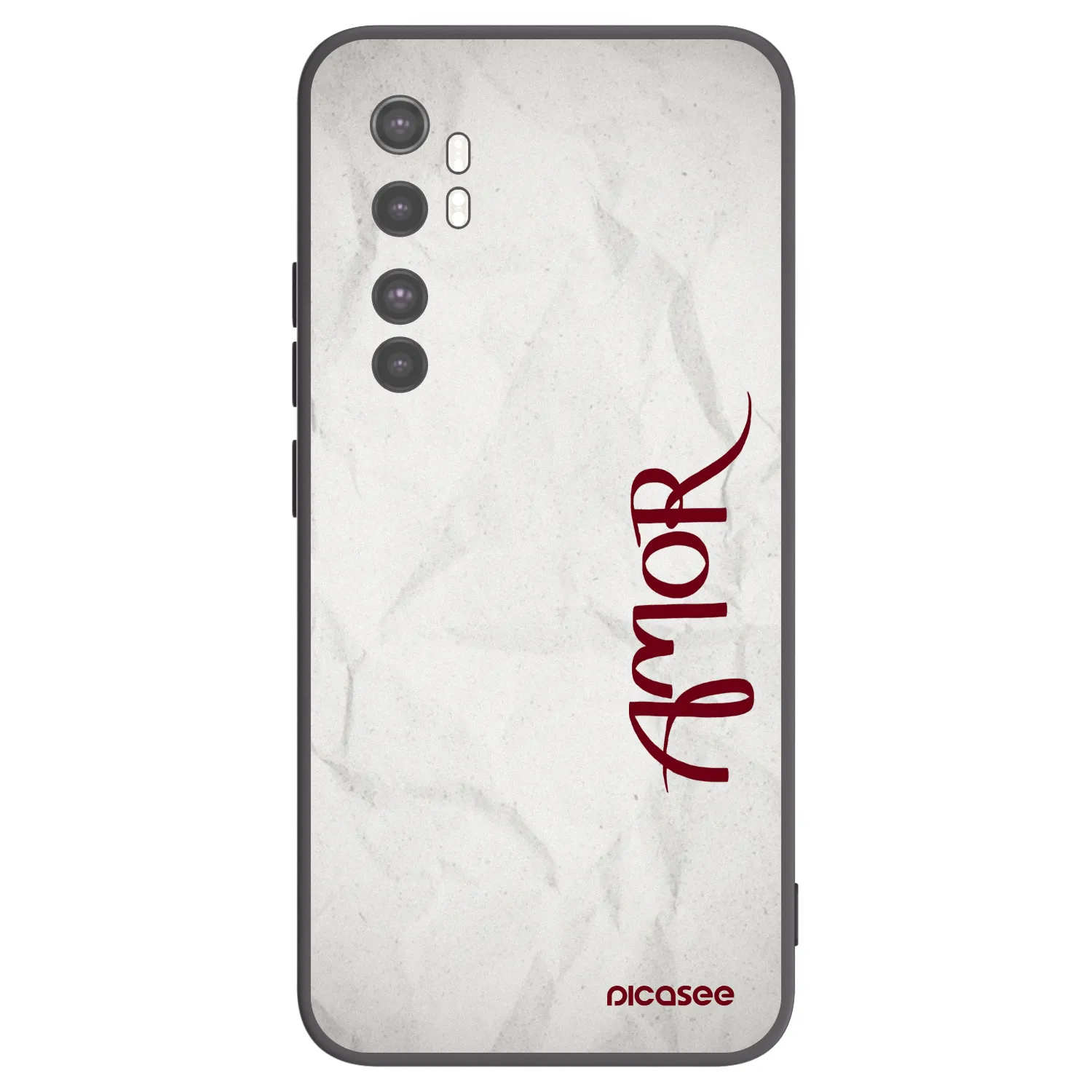 Picasee Xiaomi Mi Note 10 Lite Hülle - Schwarzes Silikon - Amor