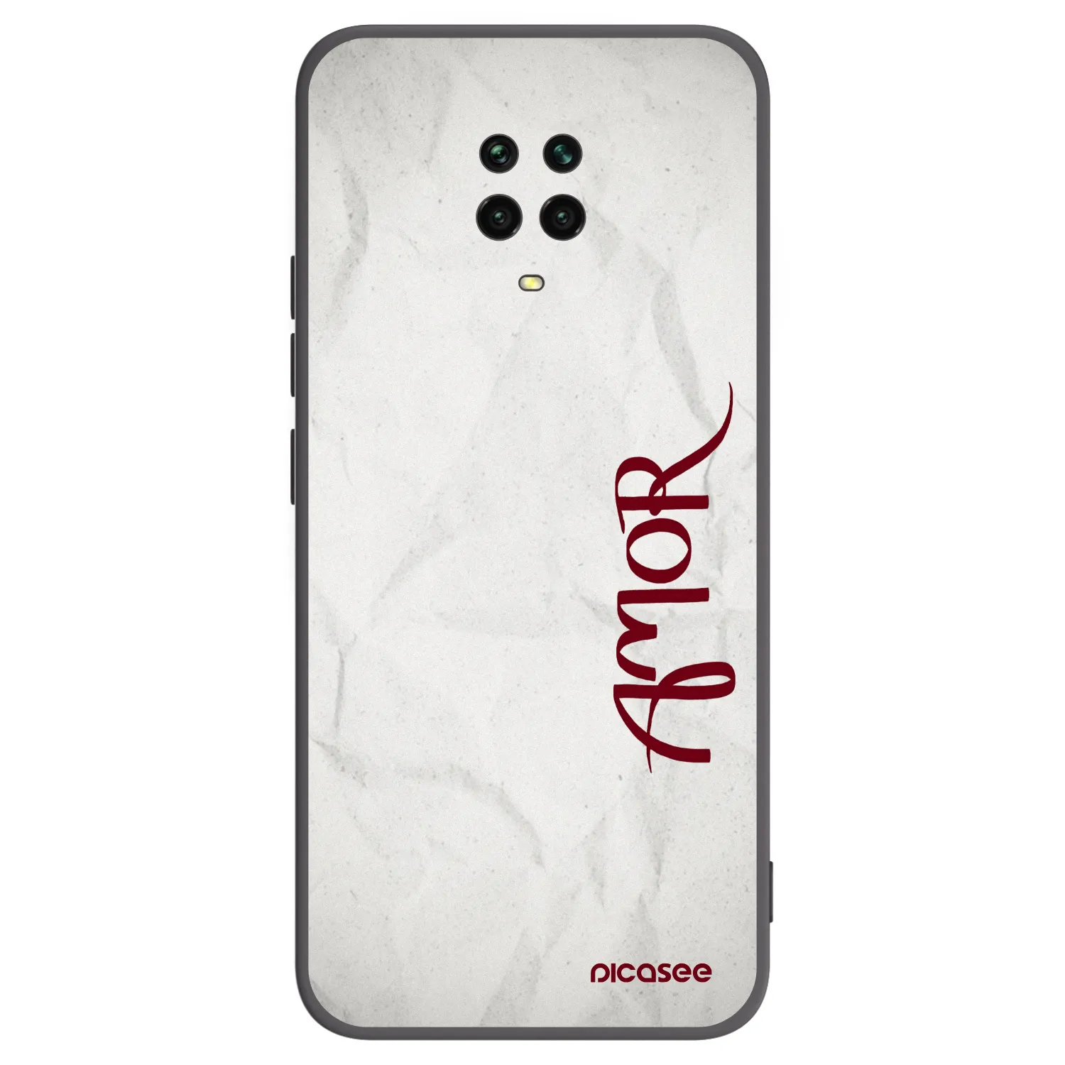 Picasee Xiaomi Redmi Note 9S Hülle - Schwarzes Silikon - Amor