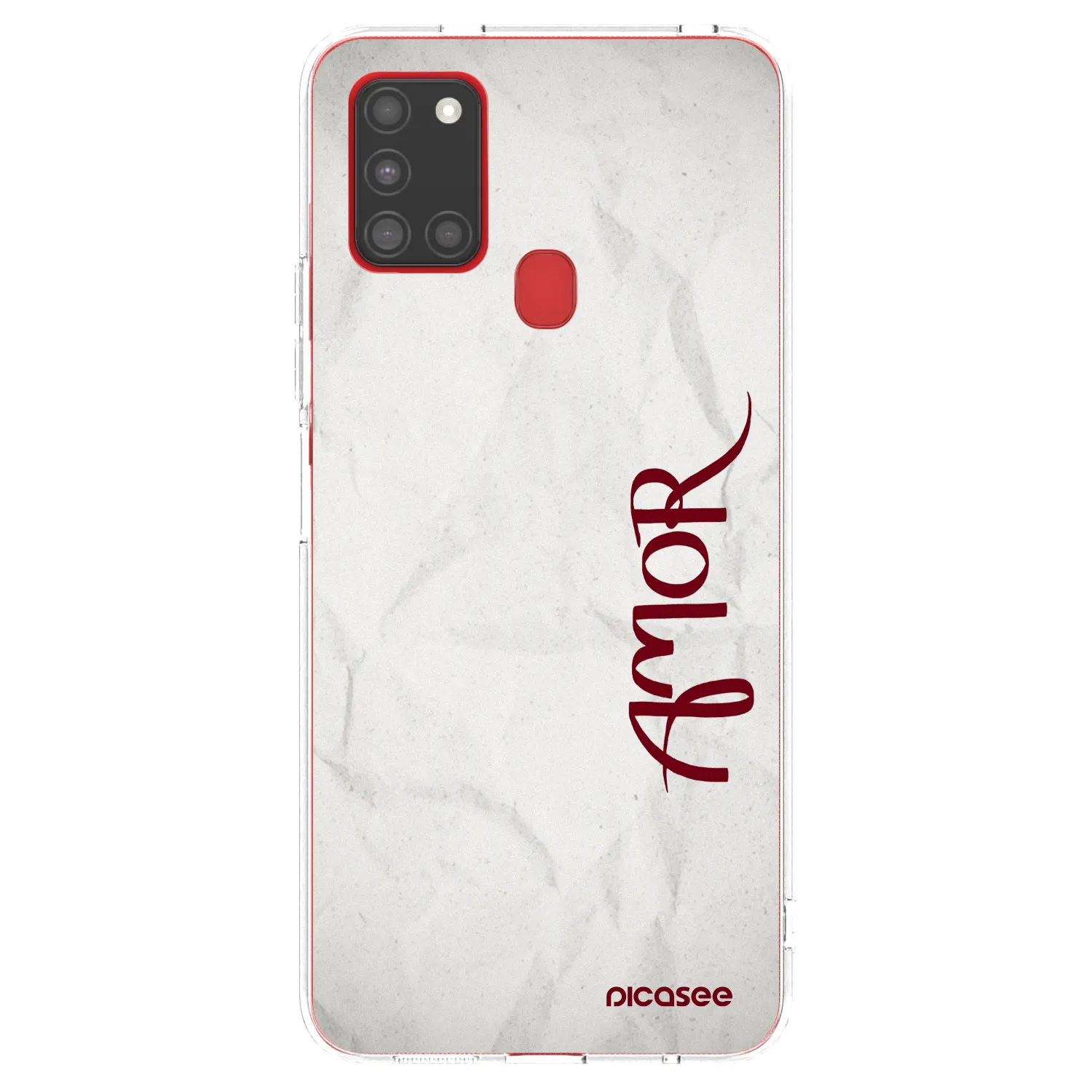 Picasee Samsung Galaxy A21s Hülle - Transparentes Silikon - Amor