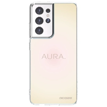 Picasee Samsung Galaxy S21 Ultra 5G G998B Hülle - Transparentes Silikon - Aura