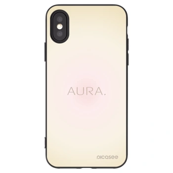 Picasee Apple iPhone X/XS Hülle - Schwarzes Silikon - Aura