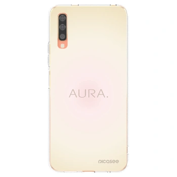 Picasee Samsung Galaxy A70 A705F Hülle - Transparentes Silikon - Aura