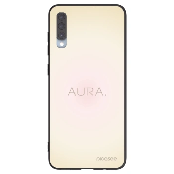 Picasee Samsung Galaxy A70 A705F Hülle - Schwarzes Silikon - Aura