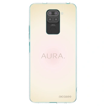 Picasee Xiaomi Redmi Note 9 Hülle - Schwarzes Silikon - Aura