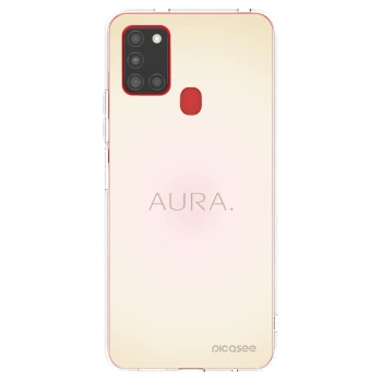 Picasee Samsung Galaxy A21s Hülle - Transparentes Silikon - Aura