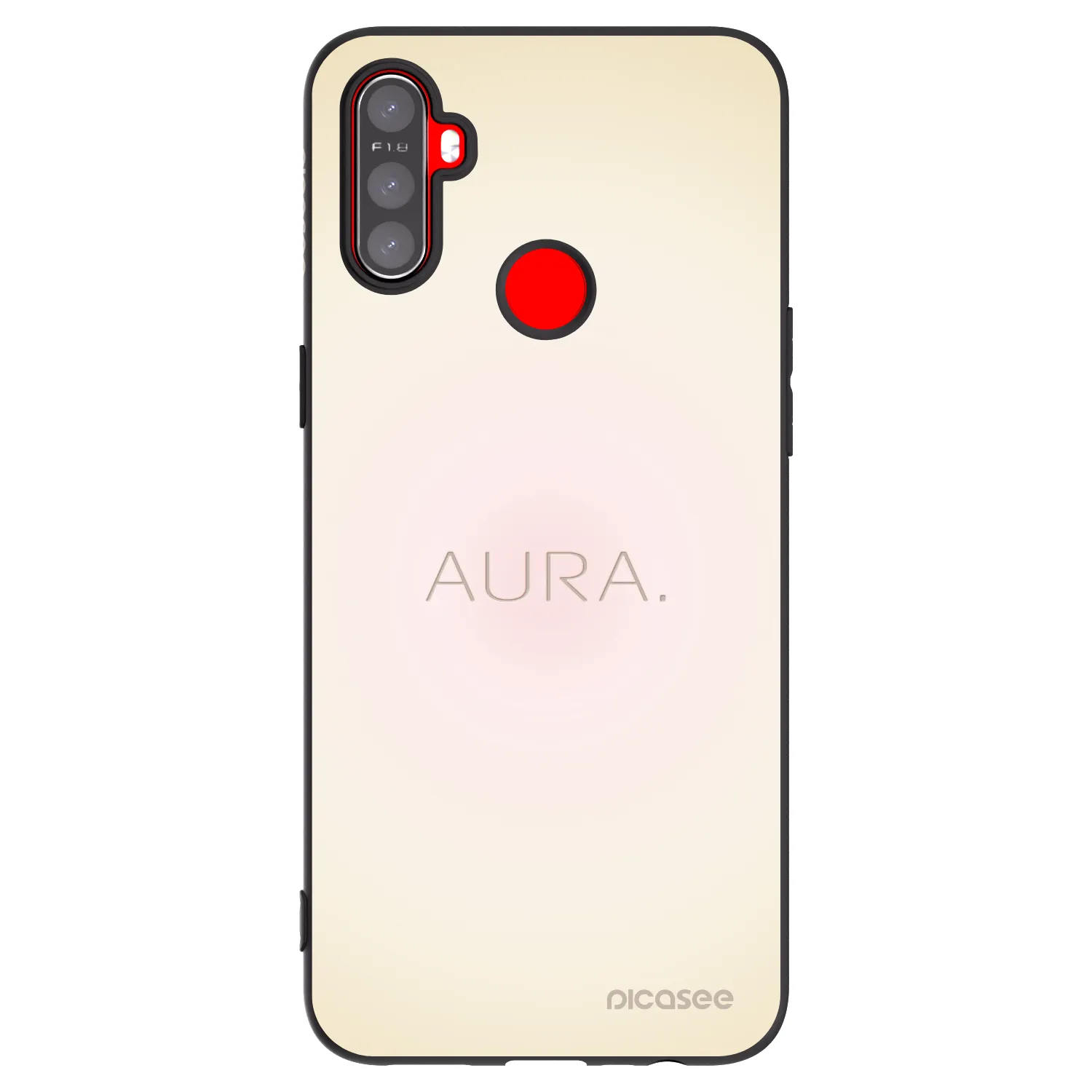 Picasee Realme C3 Hülle - Schwarzes Silikon - Aura