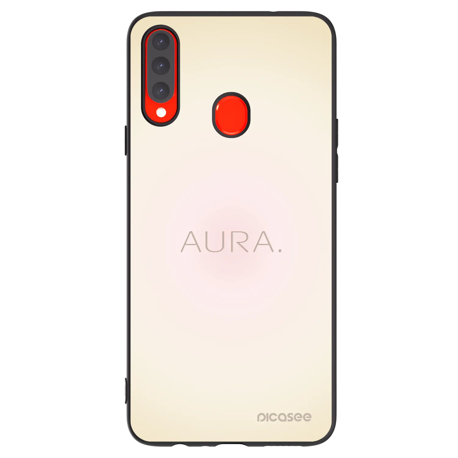 Picasee Samsung Galaxy A20s Hülle - Schwarzes Silikon - Aura