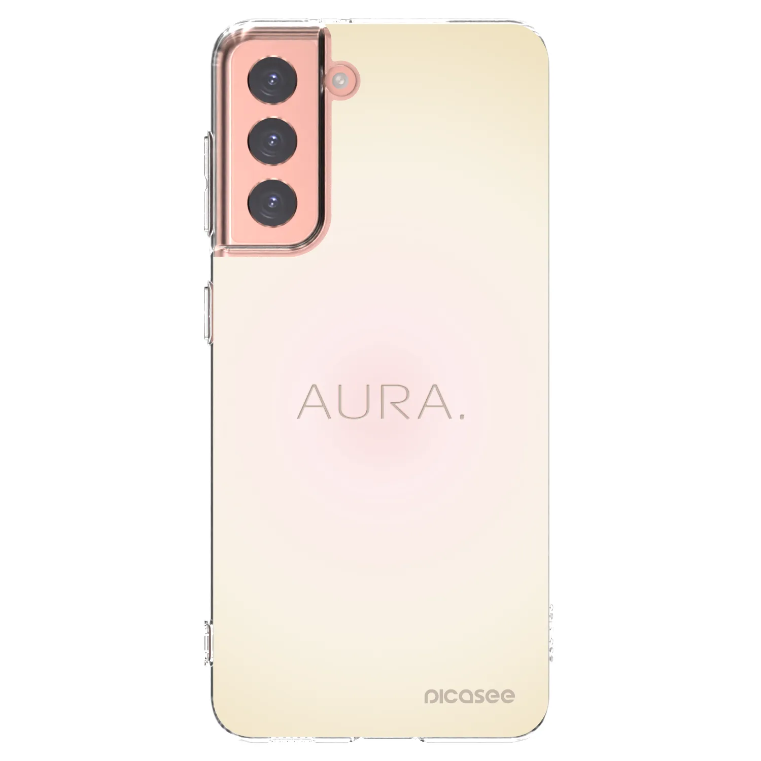 Picasee Samsung Galaxy S21 5G G991B Hülle - Transparentes Silikon - Aura