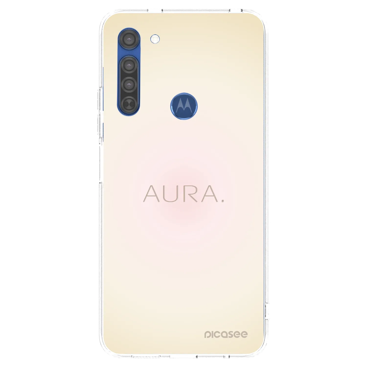 Picasee Motorola Moto G8 Hülle - Transparentes Silikon - Aura