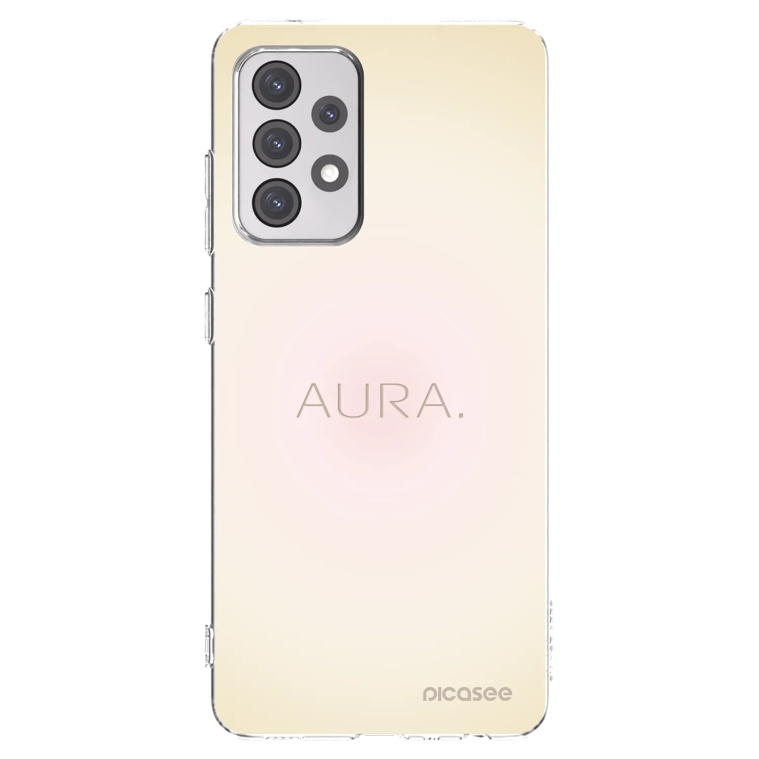 Picasee Samsung Galaxy A52 5G A525F Hülle - Transparentes Silikon - Aura
