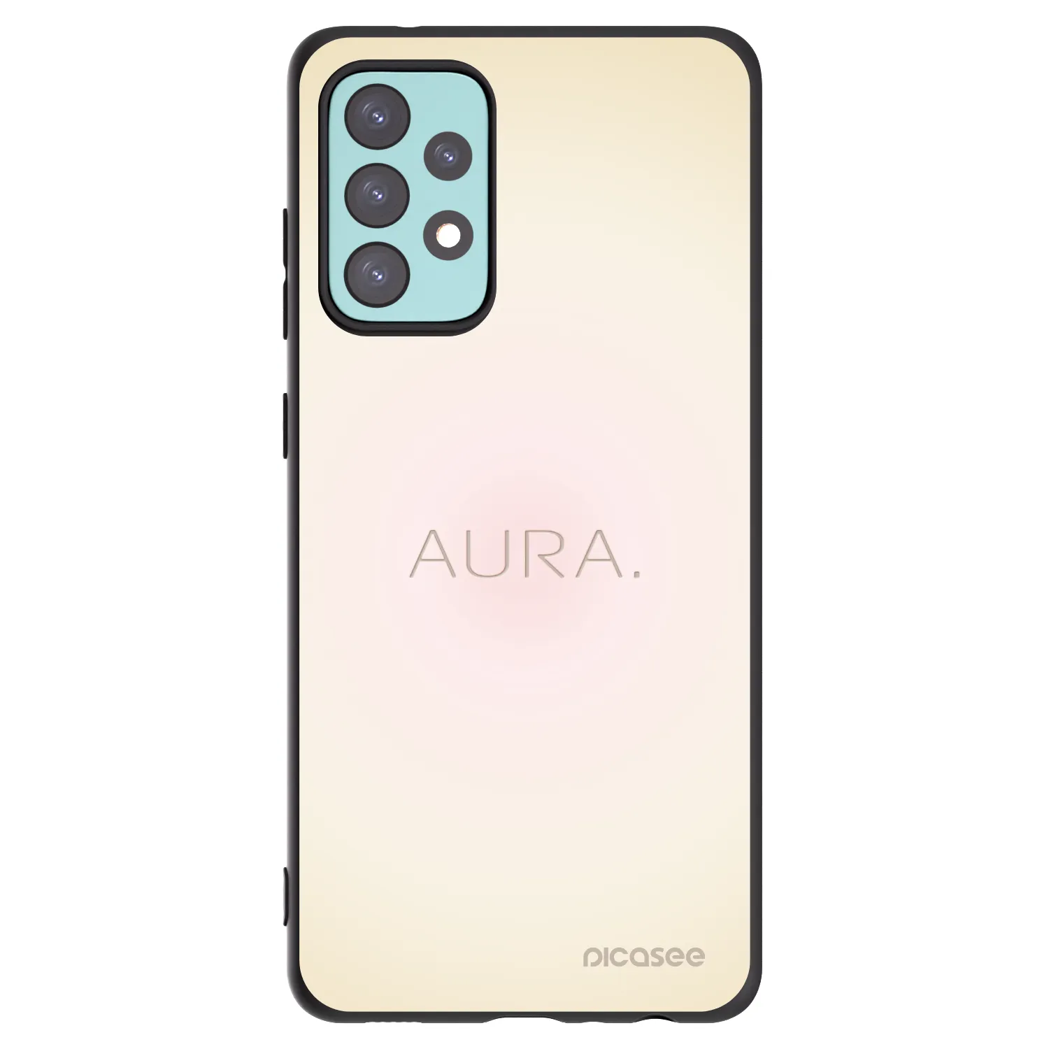 Picasee Samsung Galaxy A72 A725F Hülle - Schwarzes Silikon - Aura