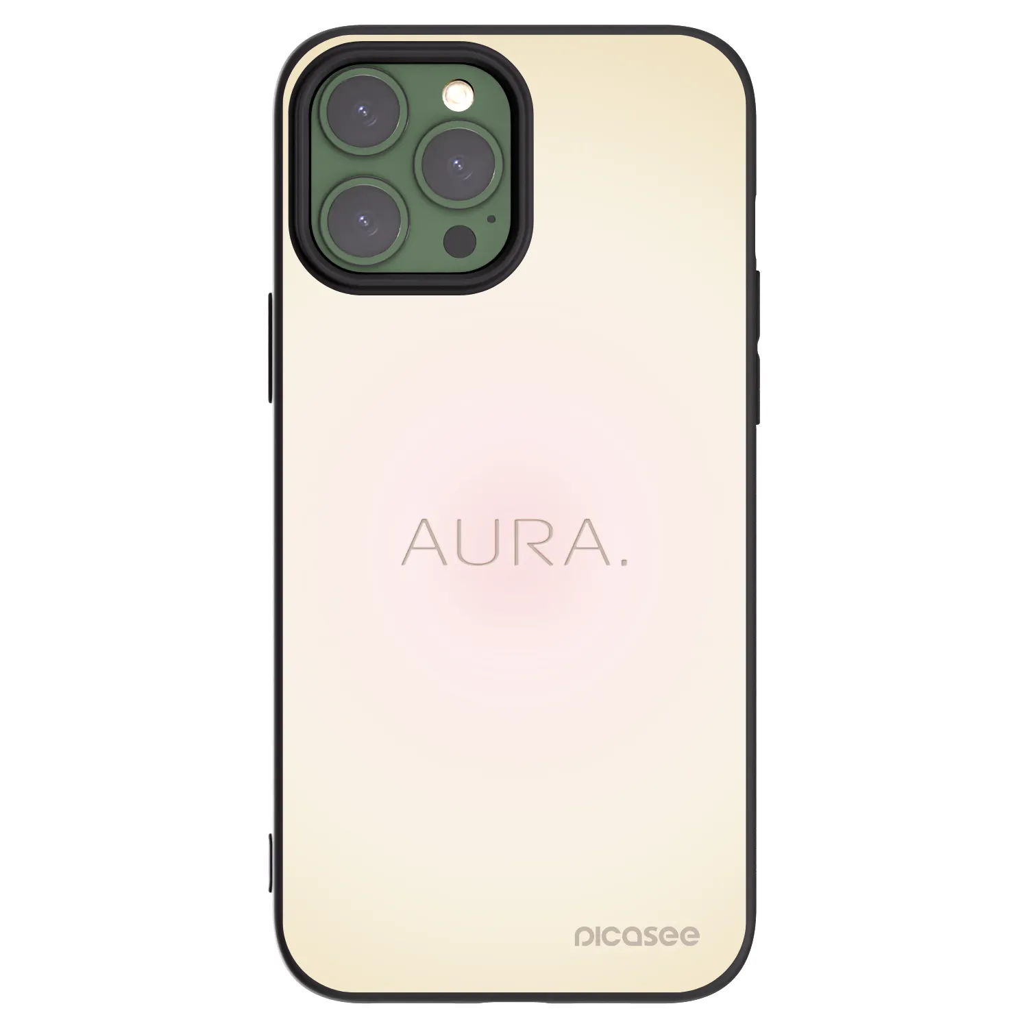 Picasee Apple iPhone 13 Pro Max Hülle - Schwarzes Silikon - Aura