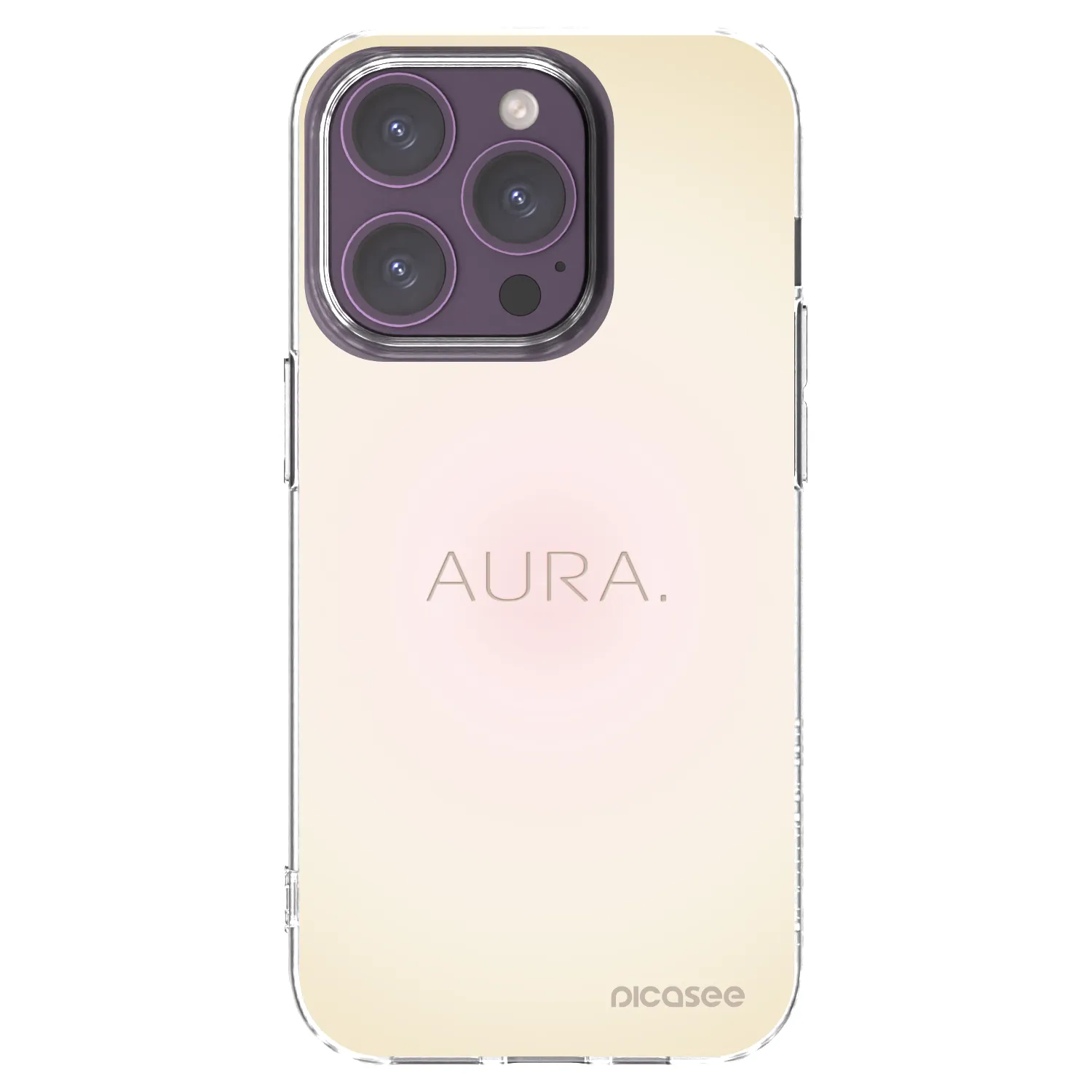 Picasee Apple iPhone 14 Pro Hülle - Transparentes Silikon - Aura