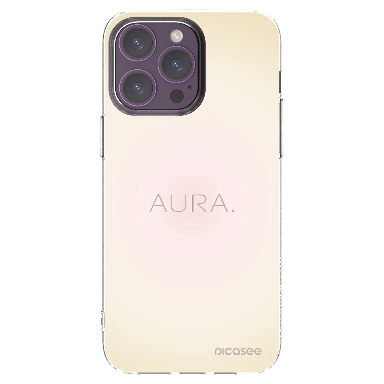 Picasee Apple iPhone 14 Pro Max Hülle - Transparentes Silikon - Aura