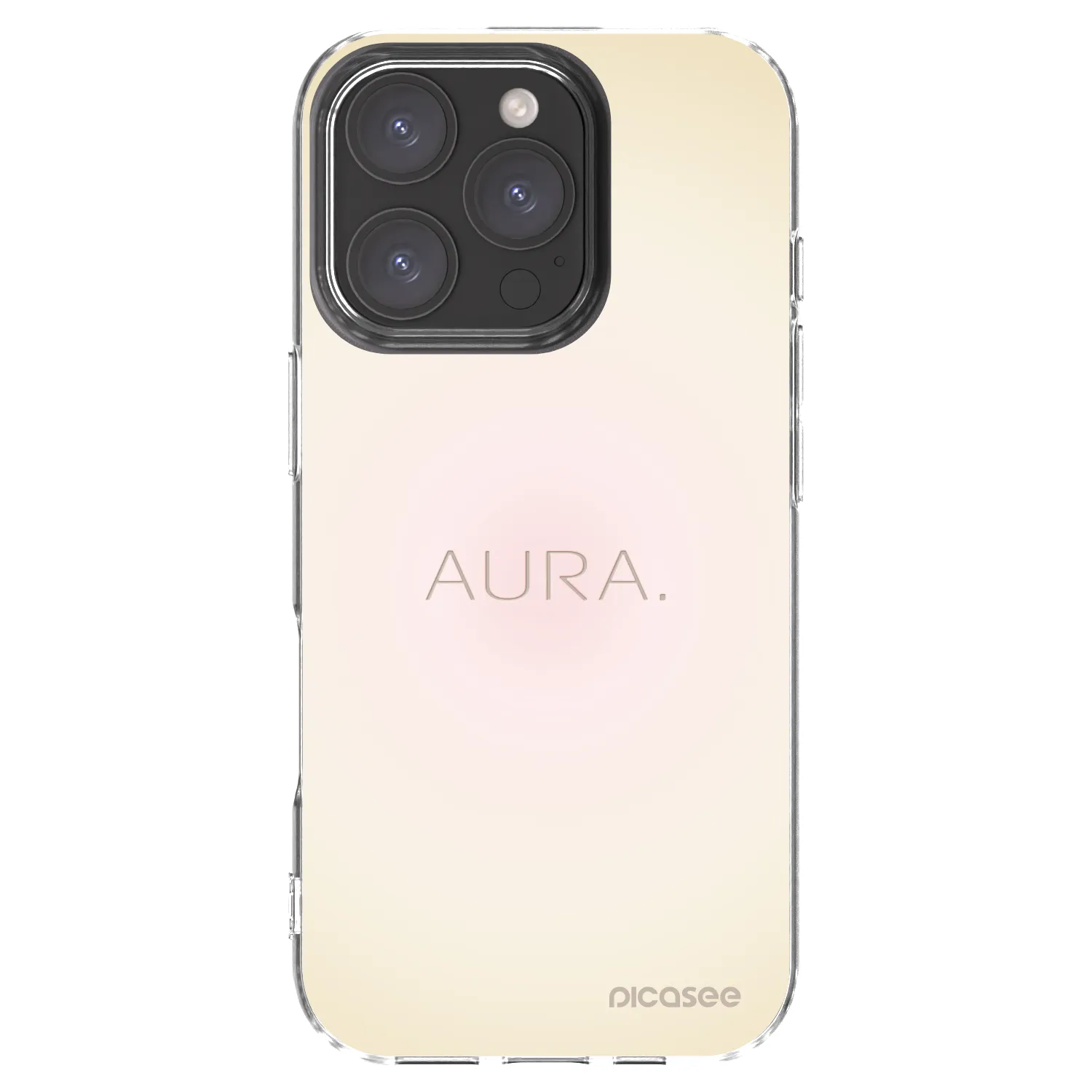Picasee Apple iPhone 16 Pro Hülle - Transparentes Silikon - Aura
