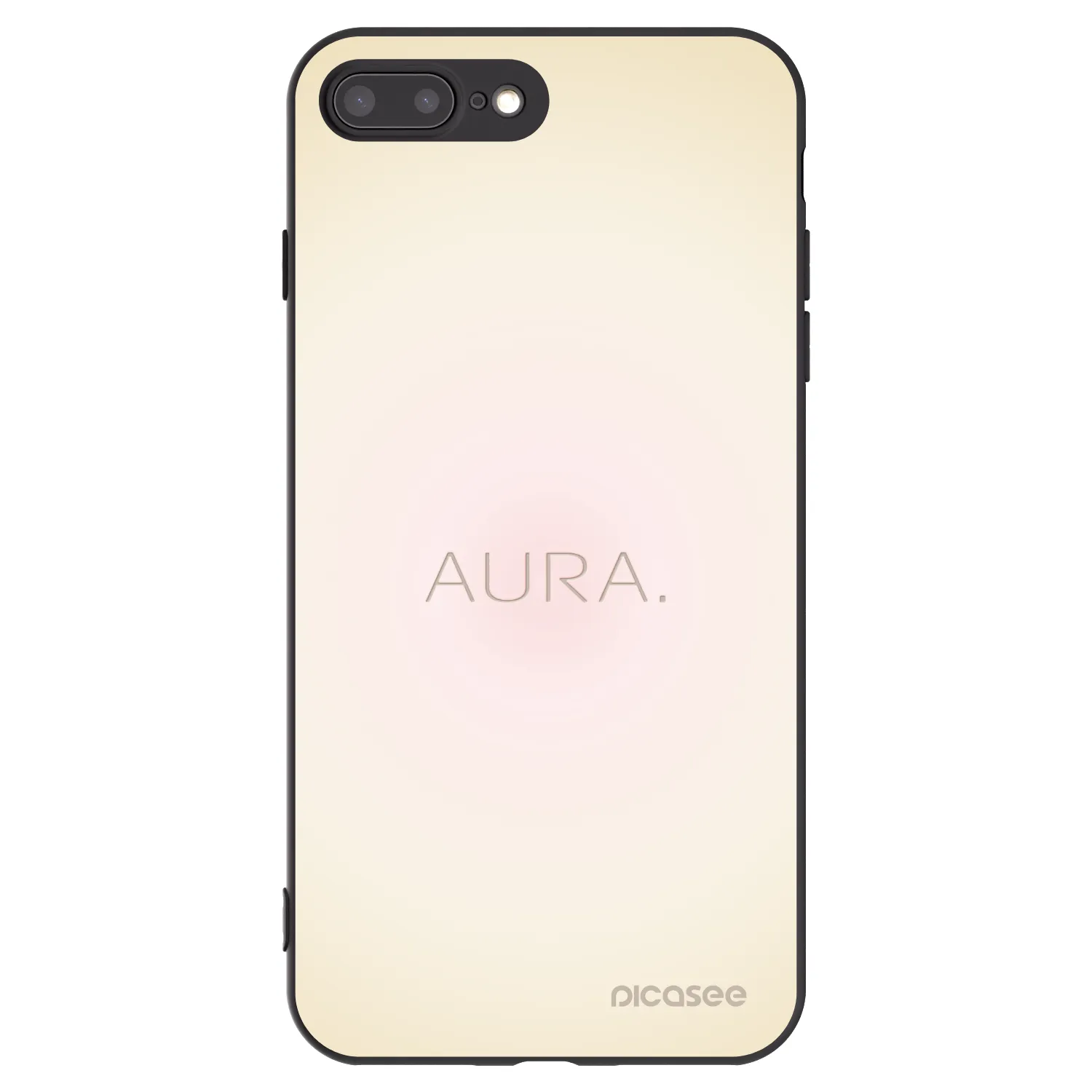 Picasee Apple iPhone 7 Plus Hülle - Schwarzes Silikon - Aura