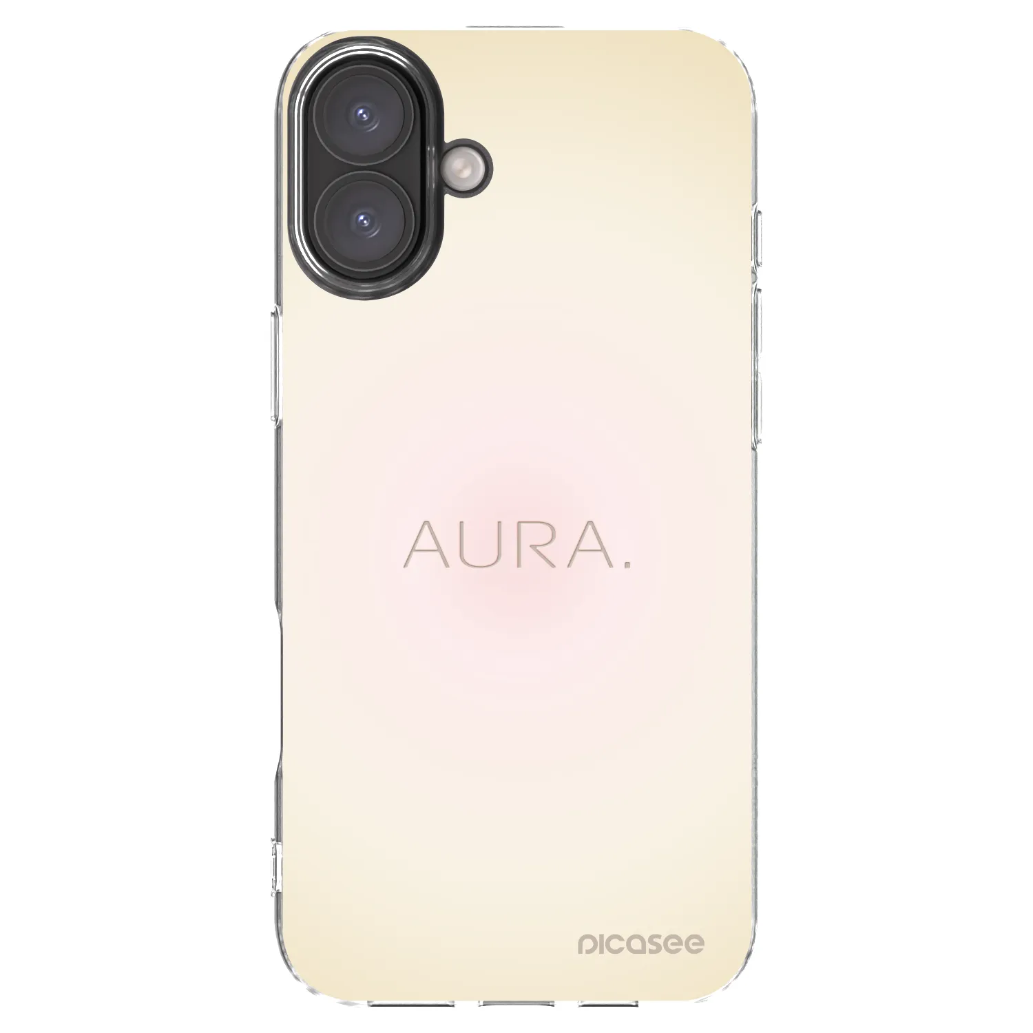 Picasee Apple iPhone 16 Plus Hülle - Transparentes Silikon - Aura