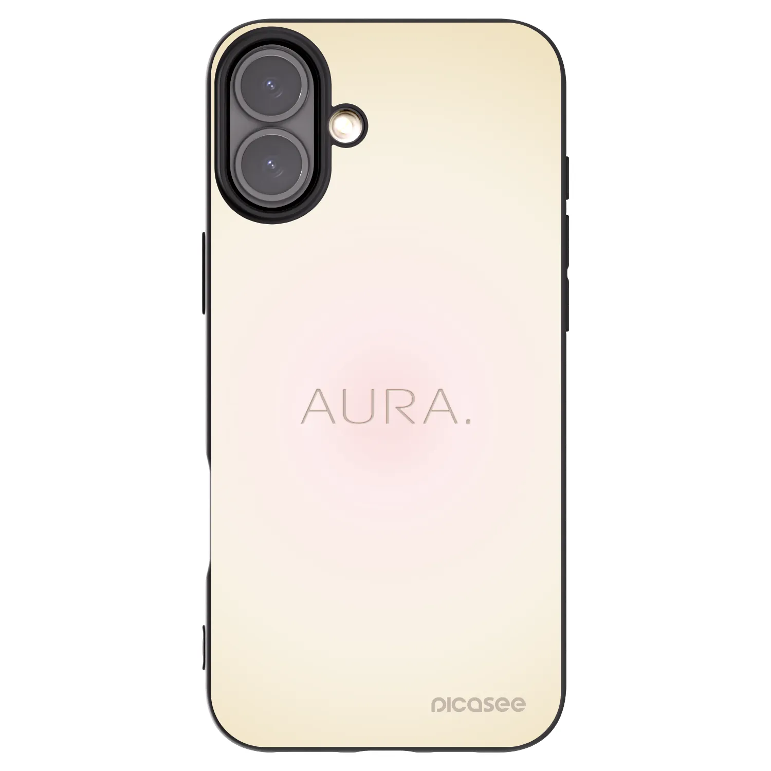 Picasee Apple iPhone 16 Plus Hülle - Schwarzes Silikon - Aura