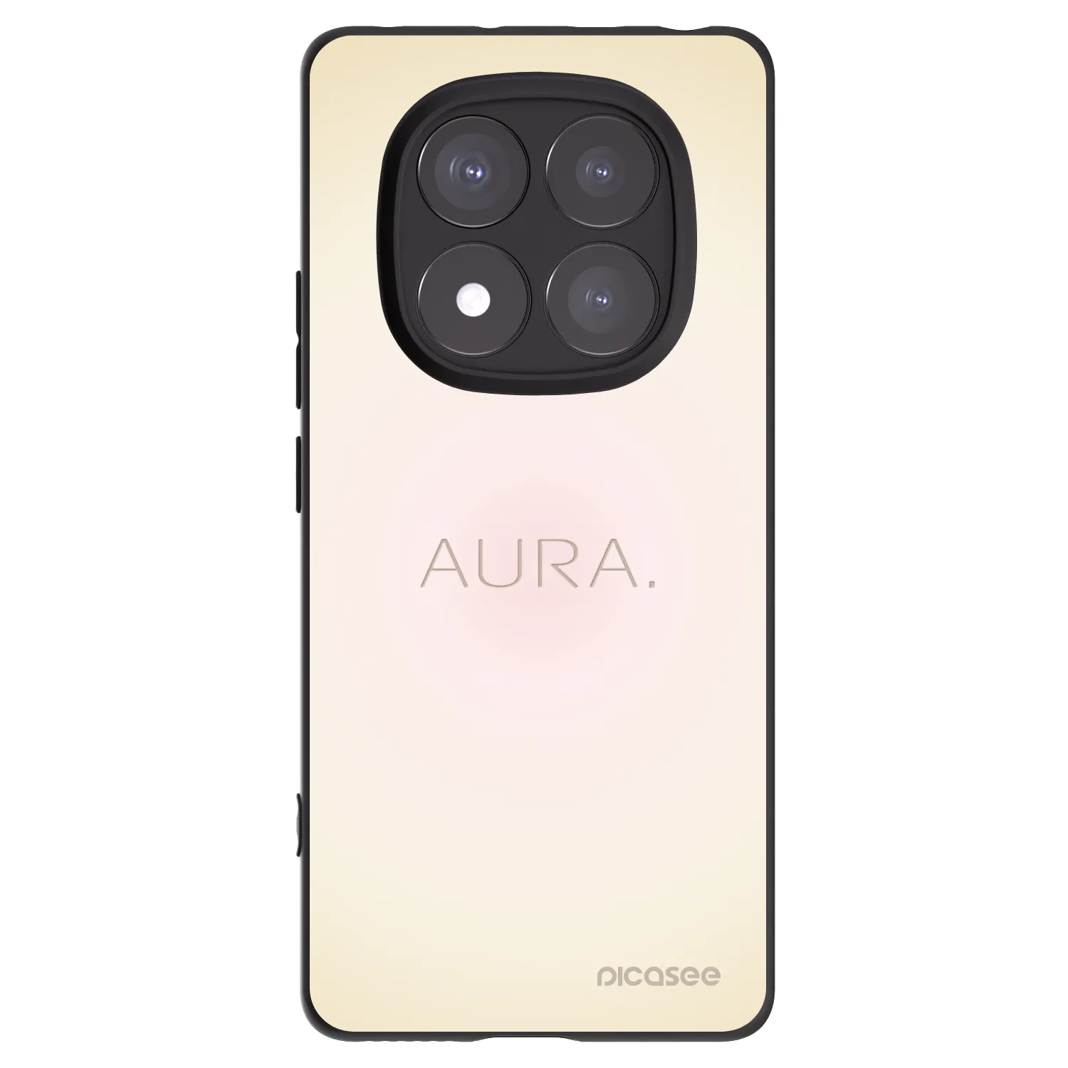 Picasee Xiaomi Redmi Note 14 Pro 5G Hülle - Schwarzes Silikon - Aura