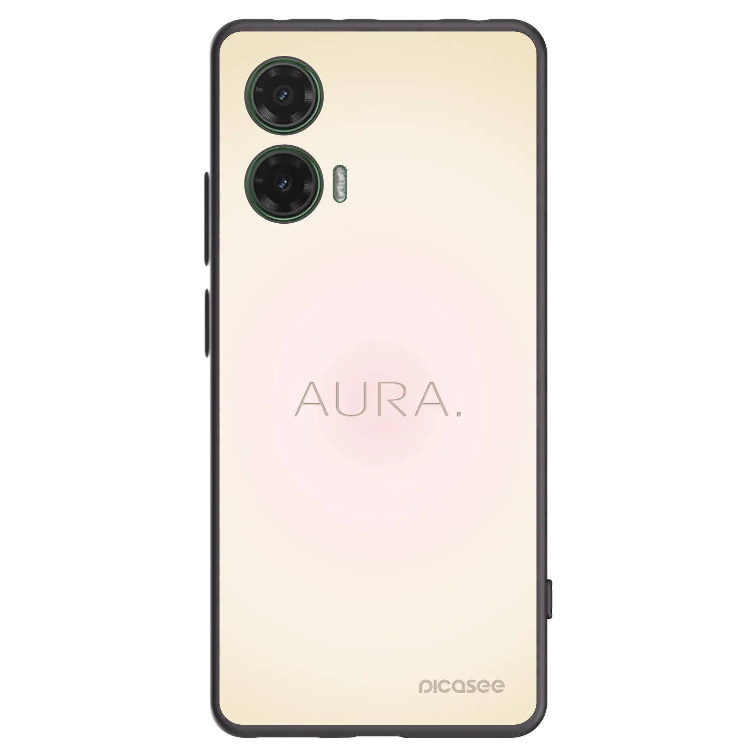 Picasee Motorola Moto G35 5G Hülle - Schwarzes Silikon - Aura
