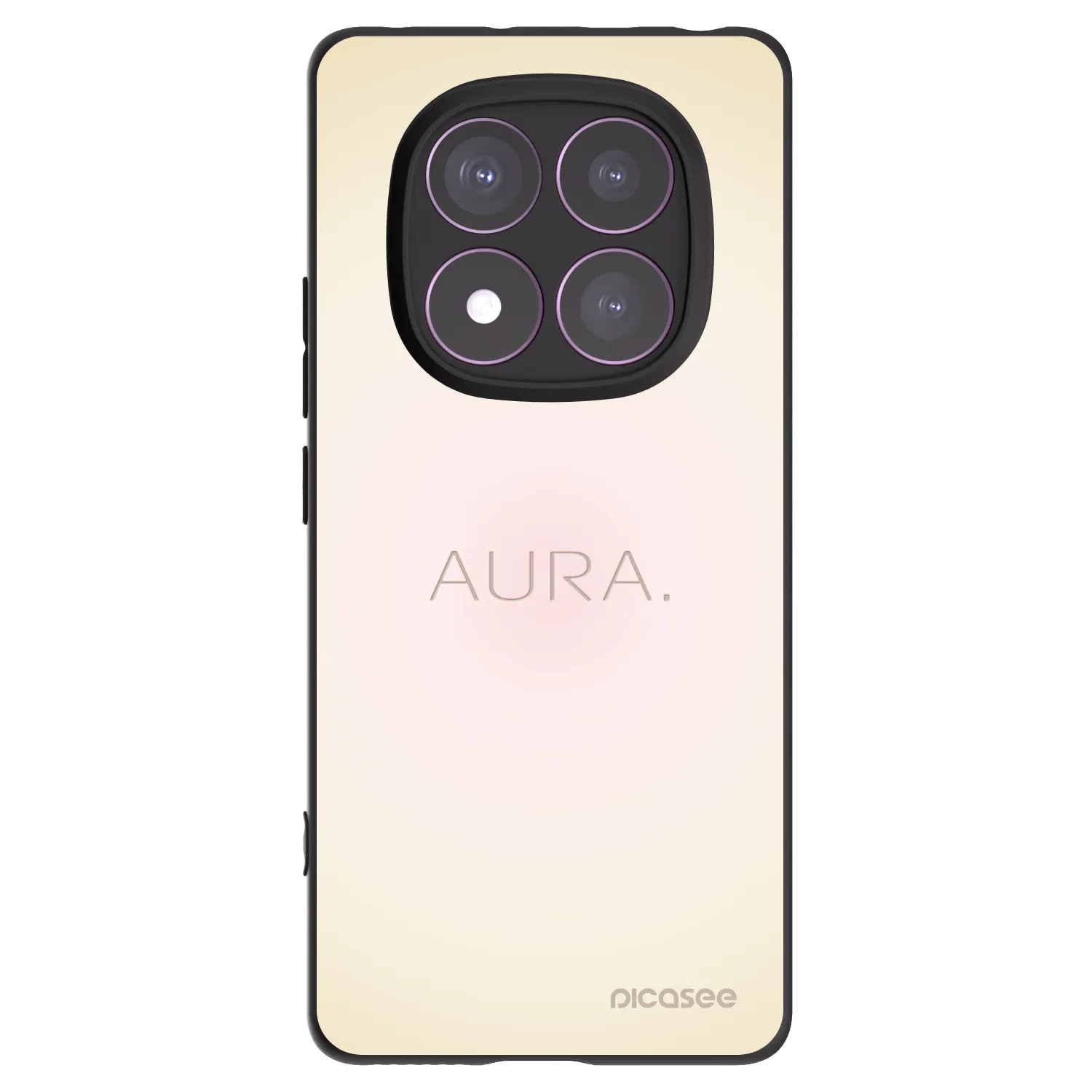 Picasee Xiaomi Redmi Note 14 Pro 4G Hülle - Schwarzes Silikon - Aura