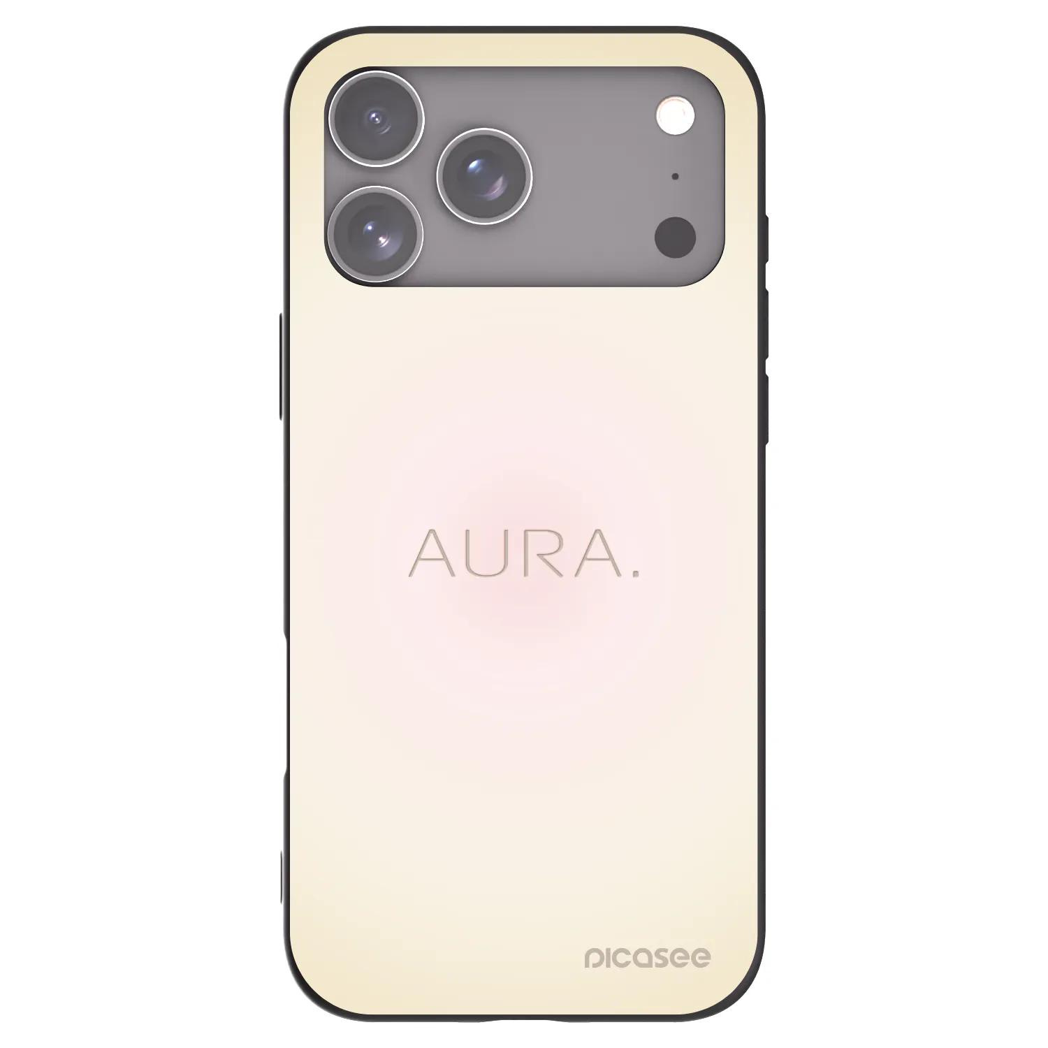 Picasee Apple iPhone 17 Pro Max Hülle - Schwarzes Silikon - Aura