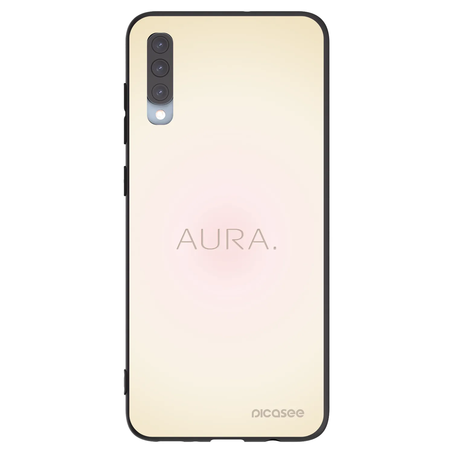 Picasee Samsung Galaxy A70 A705F Hülle - Schwarzes Silikon - Aura