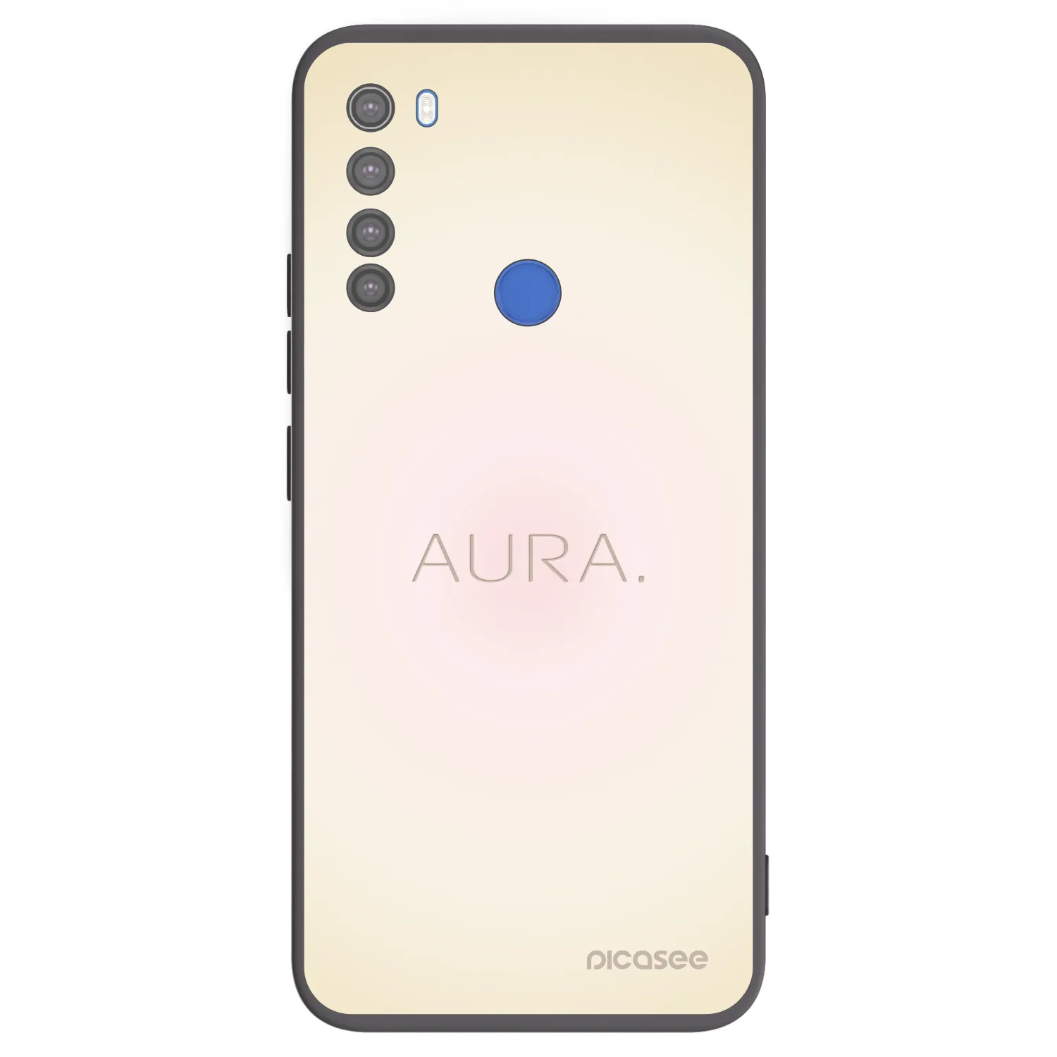 Picasee Xiaomi Redmi Note 8T Hülle - Schwarzes Silikon - Aura