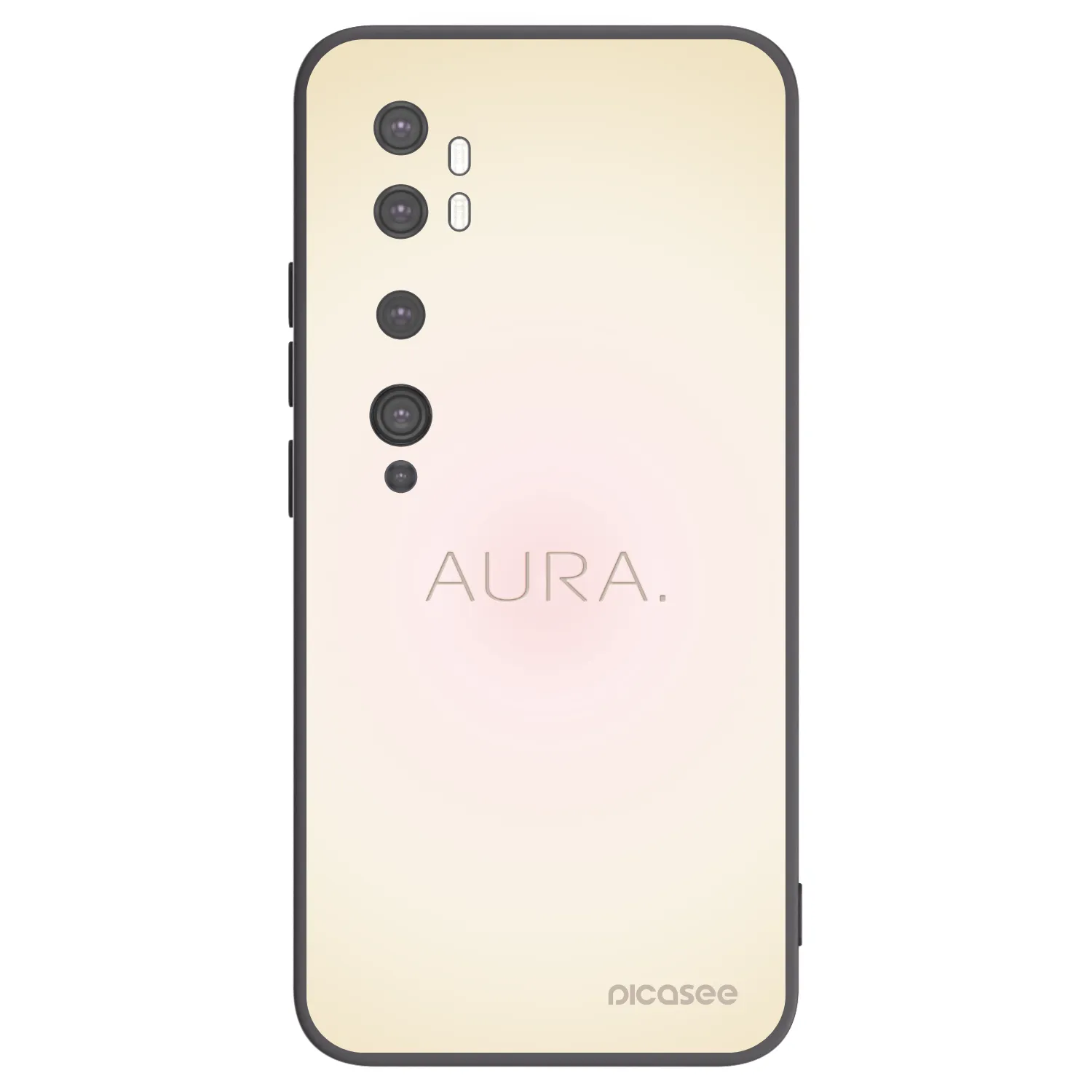 Picasee Xiaomi Mi Note 10 (Pro) Hülle - Schwarzes Silikon - Aura