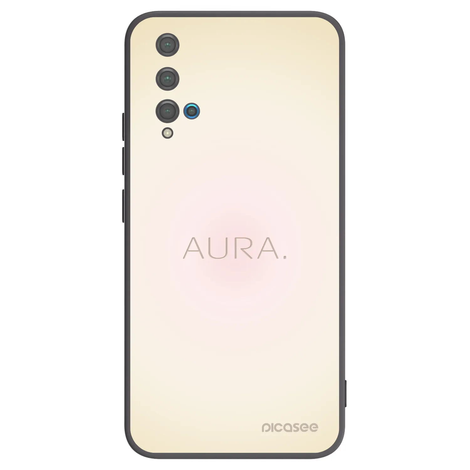 Picasee Huawei Nova 5T Hülle - Schwarzes Silikon - Aura