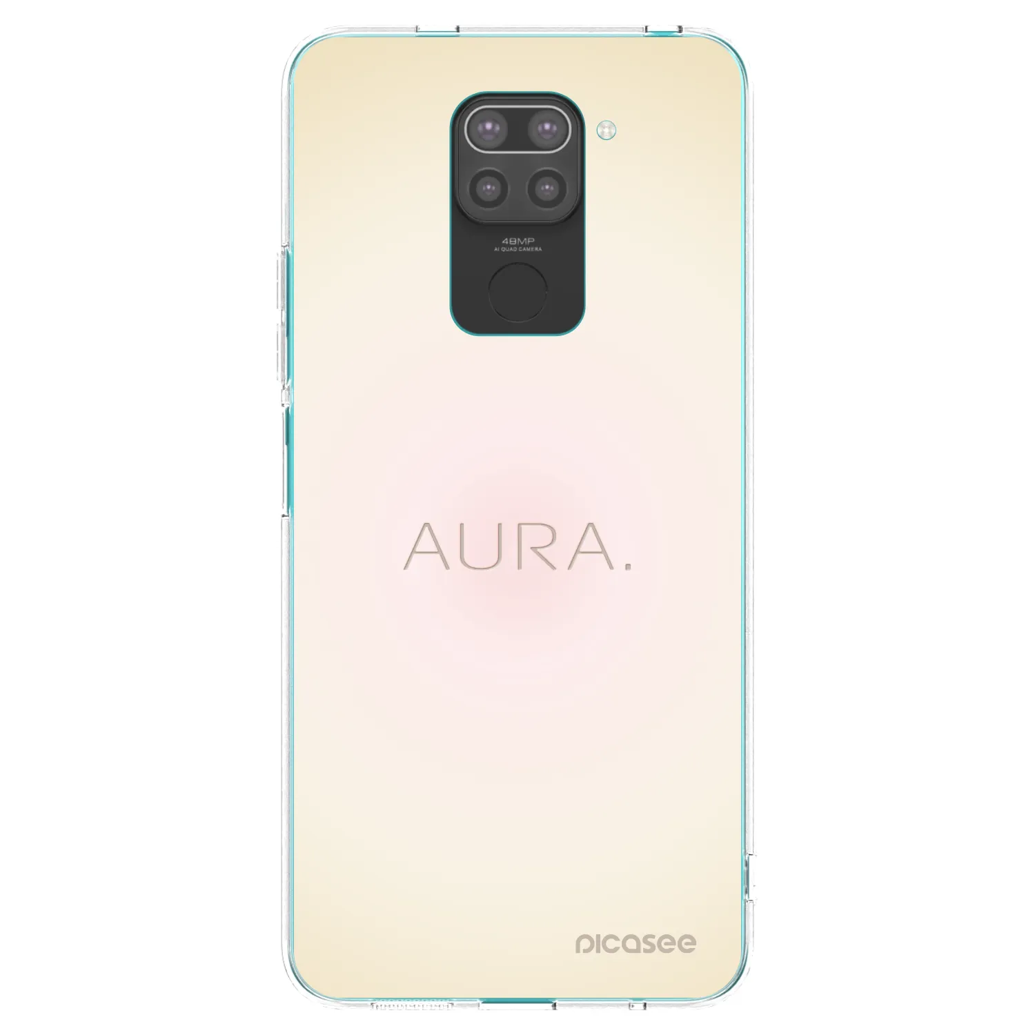Picasee Xiaomi Redmi Note 9 Hülle - Schwarzes Silikon - Aura