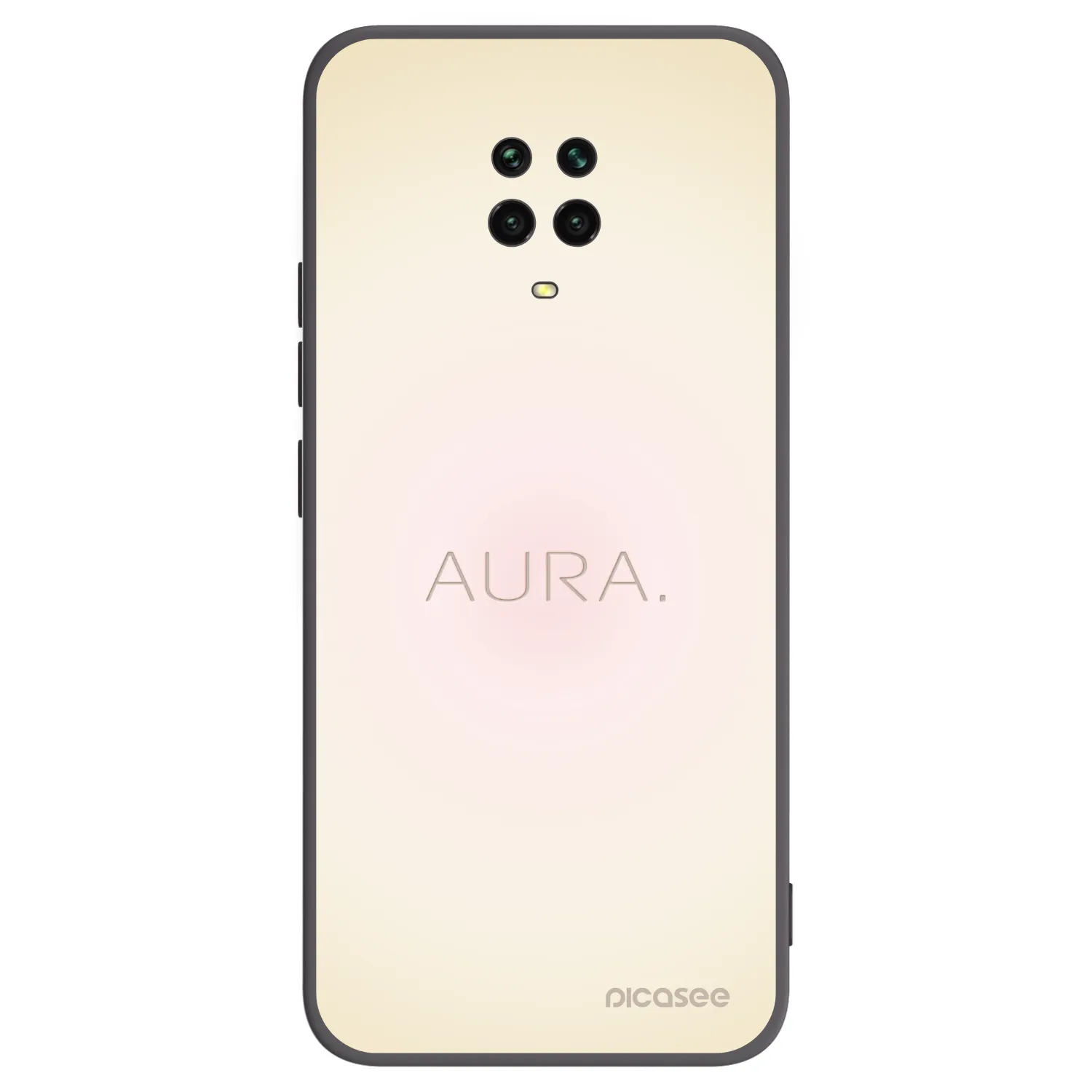 Picasee Xiaomi Redmi Note 9S Hülle - Schwarzes Silikon - Aura