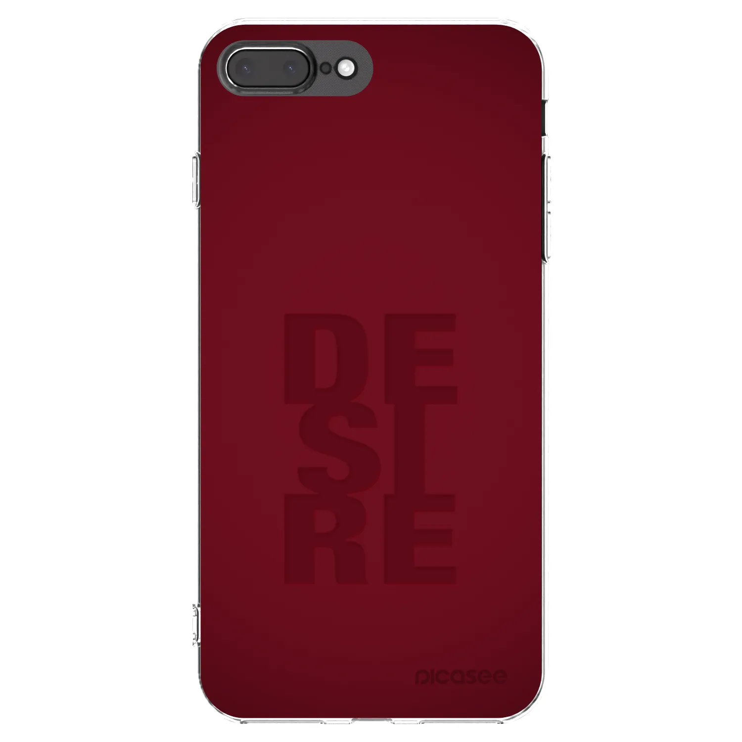 Picasee Apple iPhone 8 Plus Hülle - Transparentes Silikon - Desire