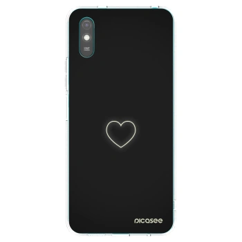 Picasee Xiaomi Redmi 9A Hülle - Transparentes Silikon - Heart