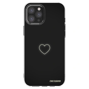 Picasee Apple iPhone 12 Pro Max Hülle - Transparentes Silikon - Heart