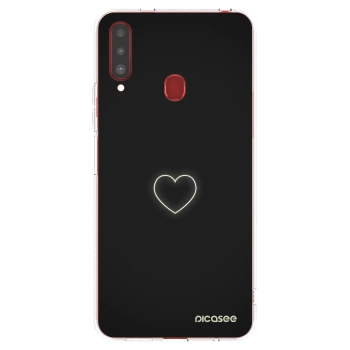 Picasee Samsung Galaxy A20s Hülle - Transparentes Silikon - Heart
