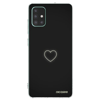 Picasee Samsung Galaxy M51 M515F Hülle - Transparentes Silikon - Heart