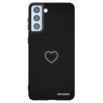 Picasee Samsung Galaxy S21+ 5G G996F Hülle - Schwarzes Silikon - Heart