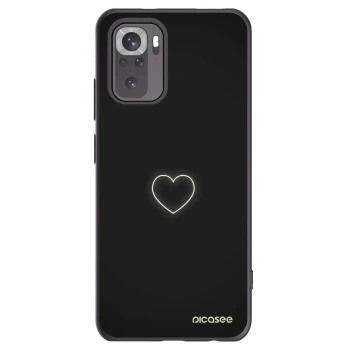 Picasee Xiaomi Redmi Note 10 Hülle - Schwarzes Silikon - Heart