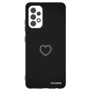 Picasee Samsung Galaxy A32 5G A326B Hülle - Schwarzes Silikon - Heart