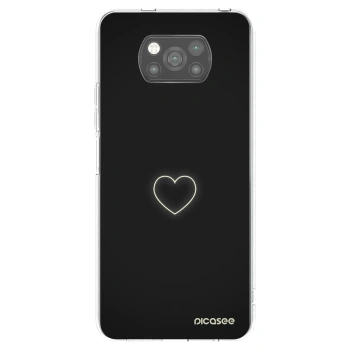 Picasee Xiaomi Poco X3 Pro Hülle - Schwarzes Silikon - Heart