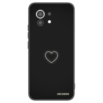 Picasee Xiaomi Mi 11 Hülle - Schwarzes Silikon - Heart
