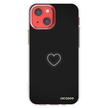 Picasee Apple iPhone 13 mini Hülle - Transparentes Silikon - Heart