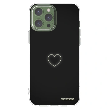 Picasee Apple iPhone 13 Pro Max Hülle - Transparentes Silikon - Heart