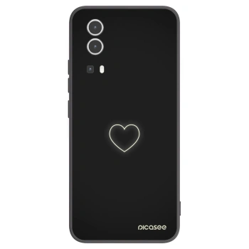 Picasee Vivo Y72 5G Hülle - Schwarzes Silikon - Heart