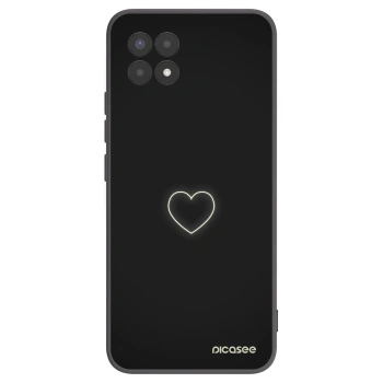 Picasee Realme 8i Hülle - Schwarzes Silikon - Heart