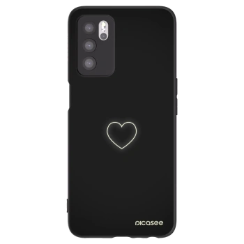 Picasee OPPO A16 Hülle - Schwarzes Silikon - Heart