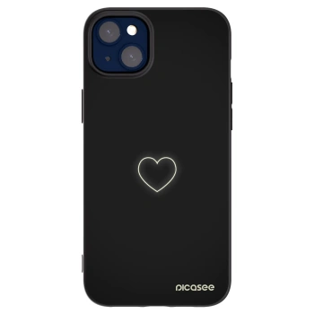 Picasee Apple iPhone 14 Plus Hülle - Schwarzes Silikon - Heart